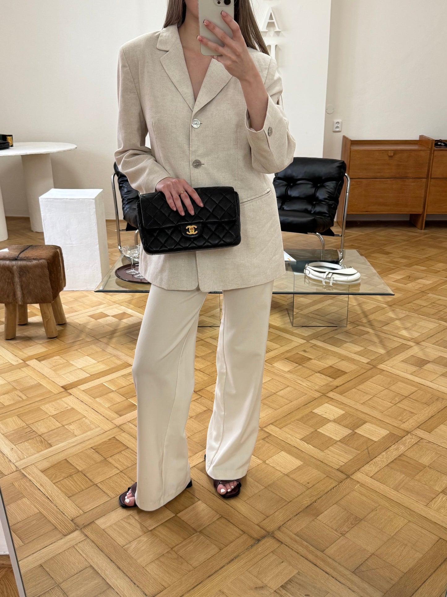 CHANEL CAVIAR SINGLE FLAP BAG