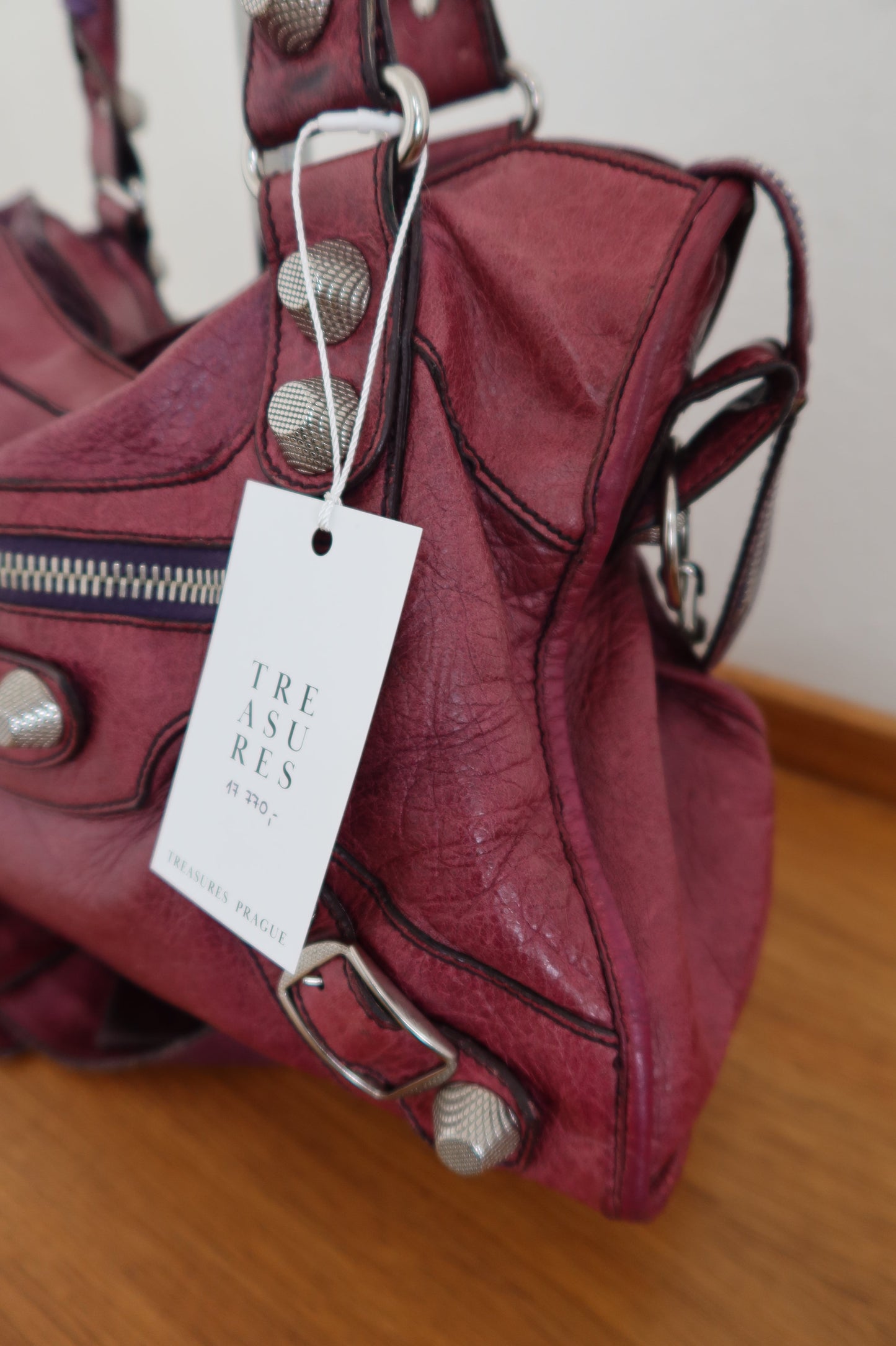 BALENCIAGA CITY BAG IN GRAPE