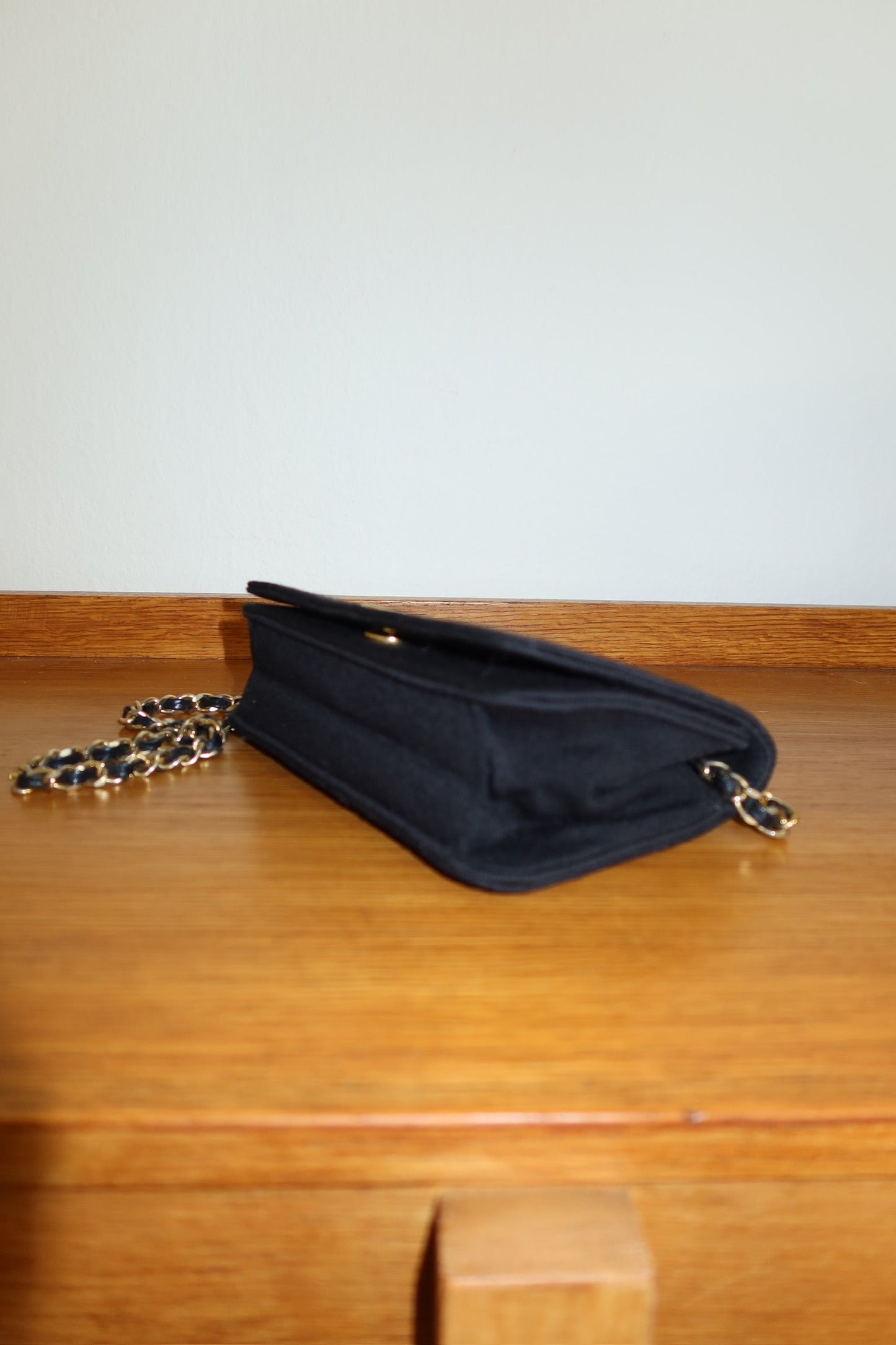 CHANEL BLACK WOC WALLET ON CHAIN