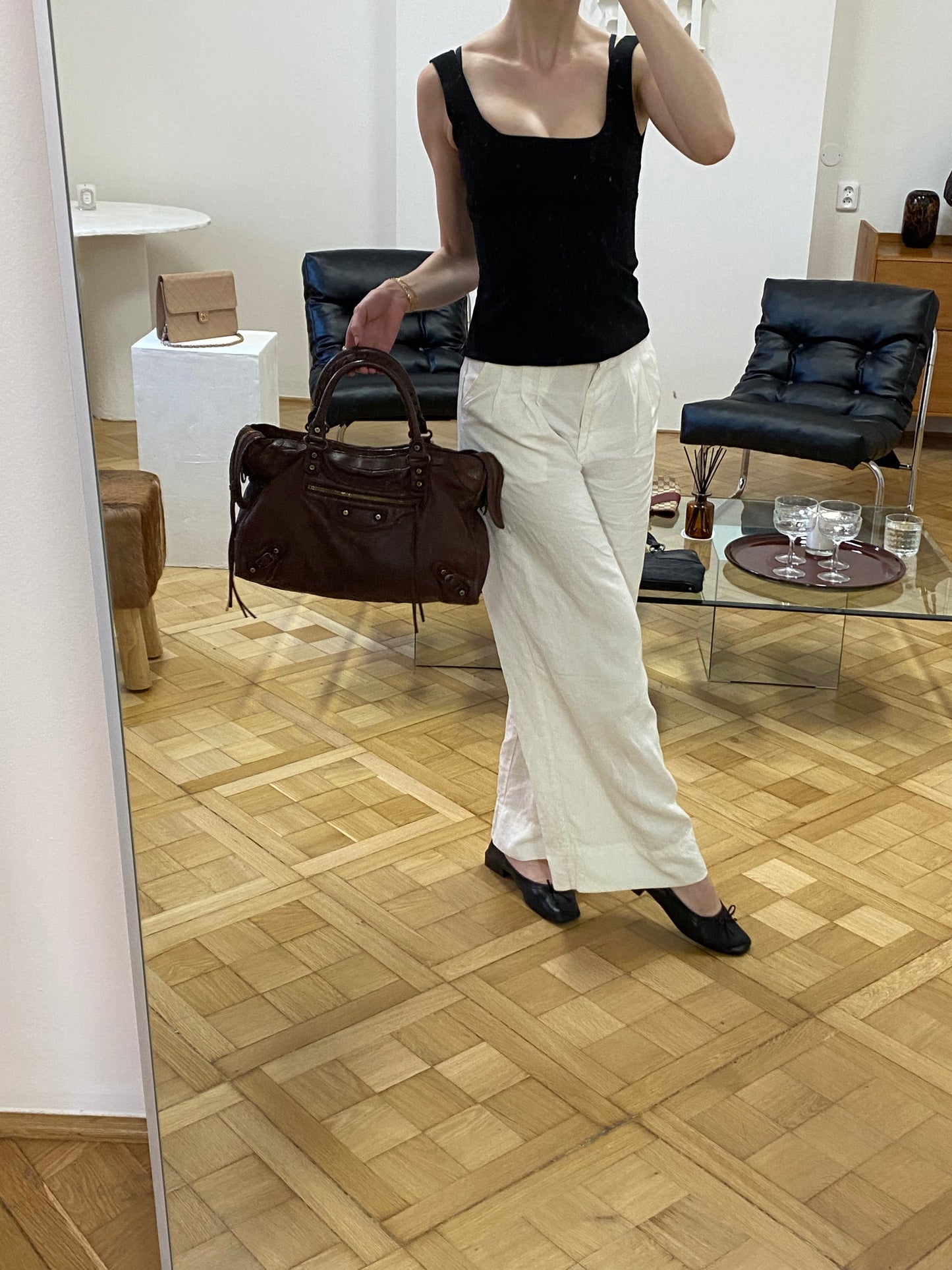 BALENCIAGA CITY BAG IN DARK BROWN