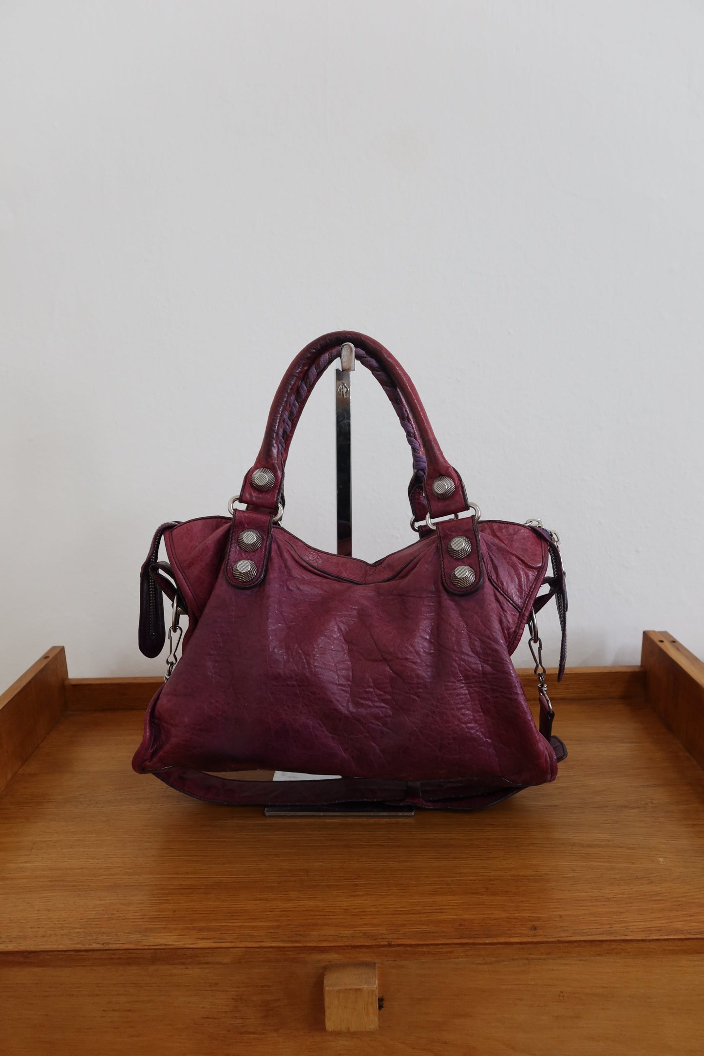 BALENCIAGA CITY BAG IN GRAPE
