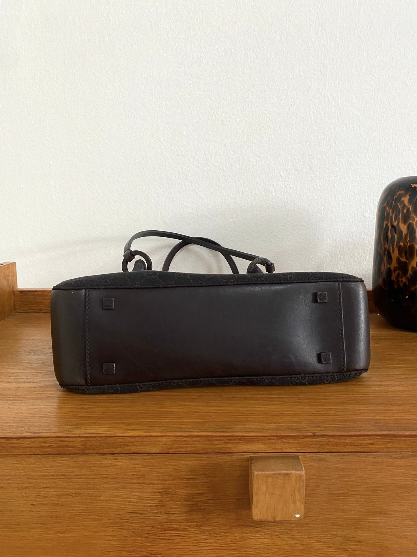 GUCCI GG MONOGRAM SHOULDER BAG & POUCH