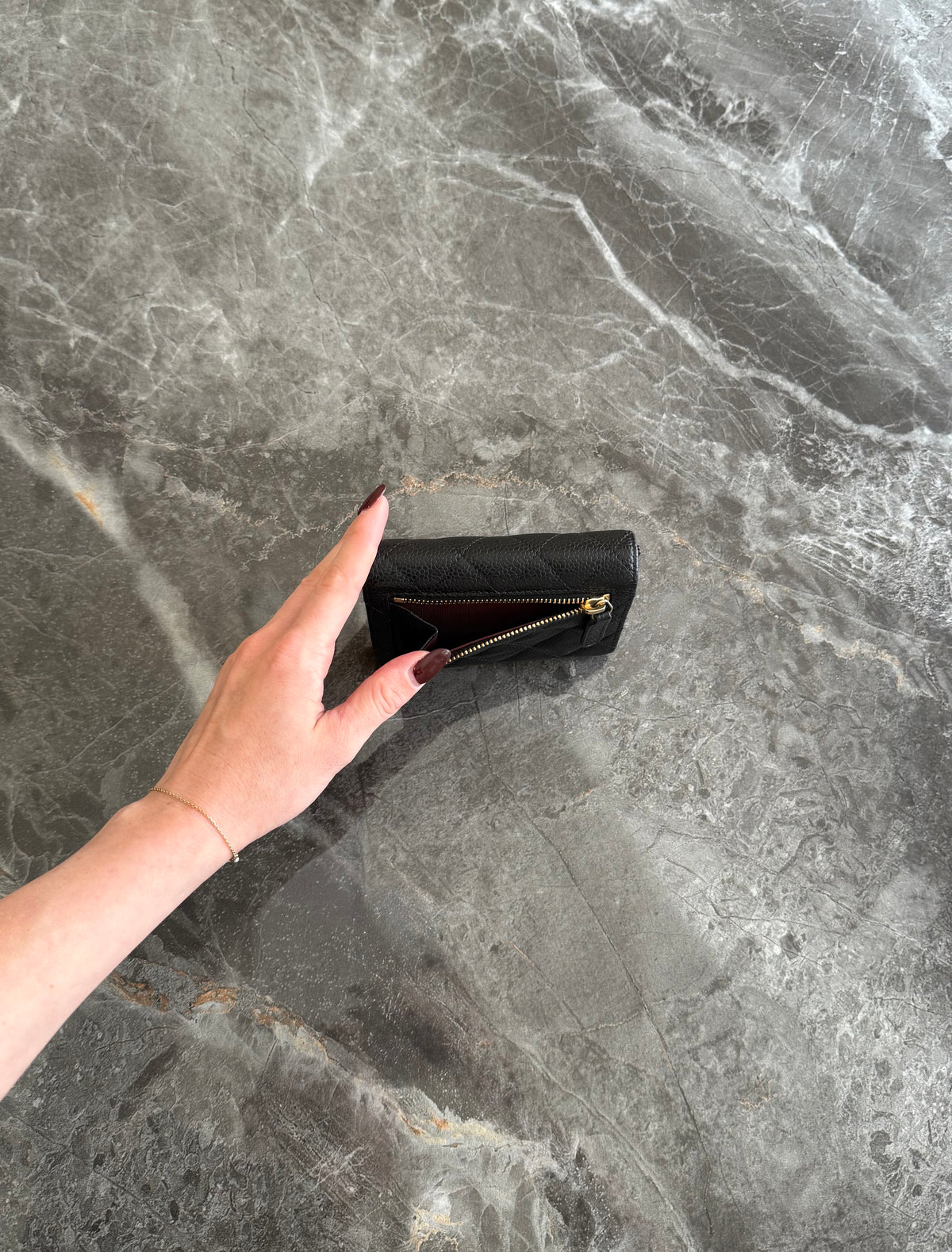 Chanel Caviar Wallet Gold HW Series 24