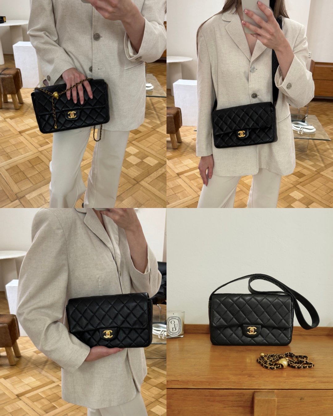 CHANEL CAVIAR SINGLE FLAP BAG