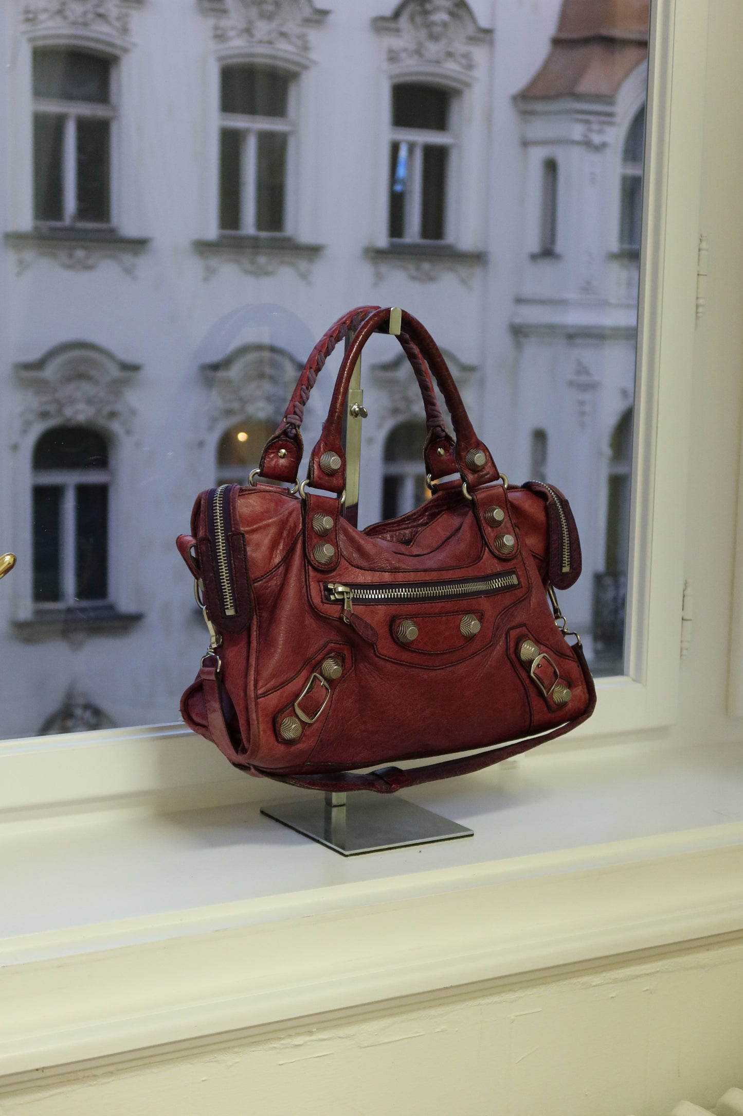 BALENCIAGA CITY BAG IN GRAPE