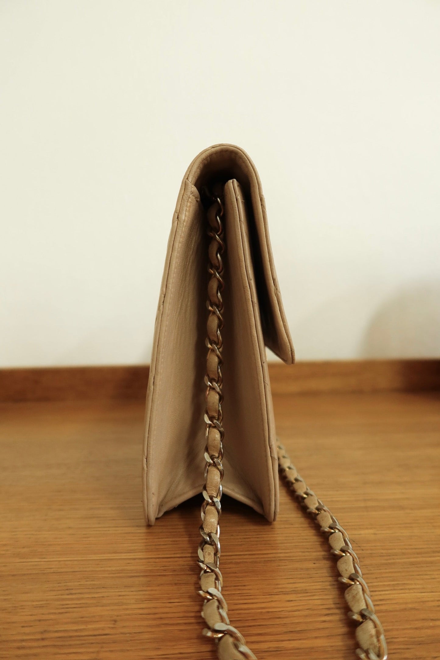 CHANEL MOCHA LAMBSKIN SINGLE FLAP BAG