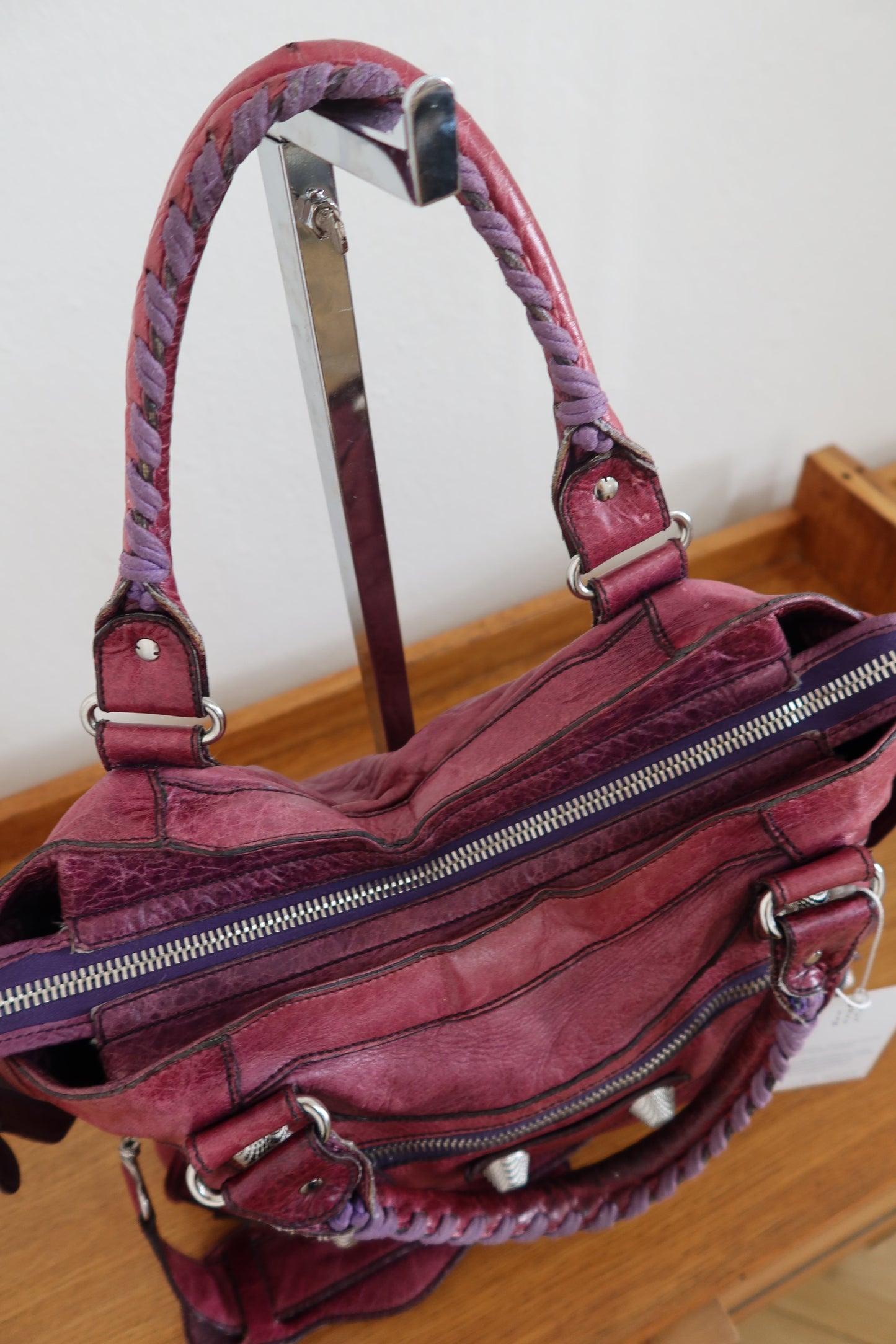 BALENCIAGA CITY BAG IN GRAPE