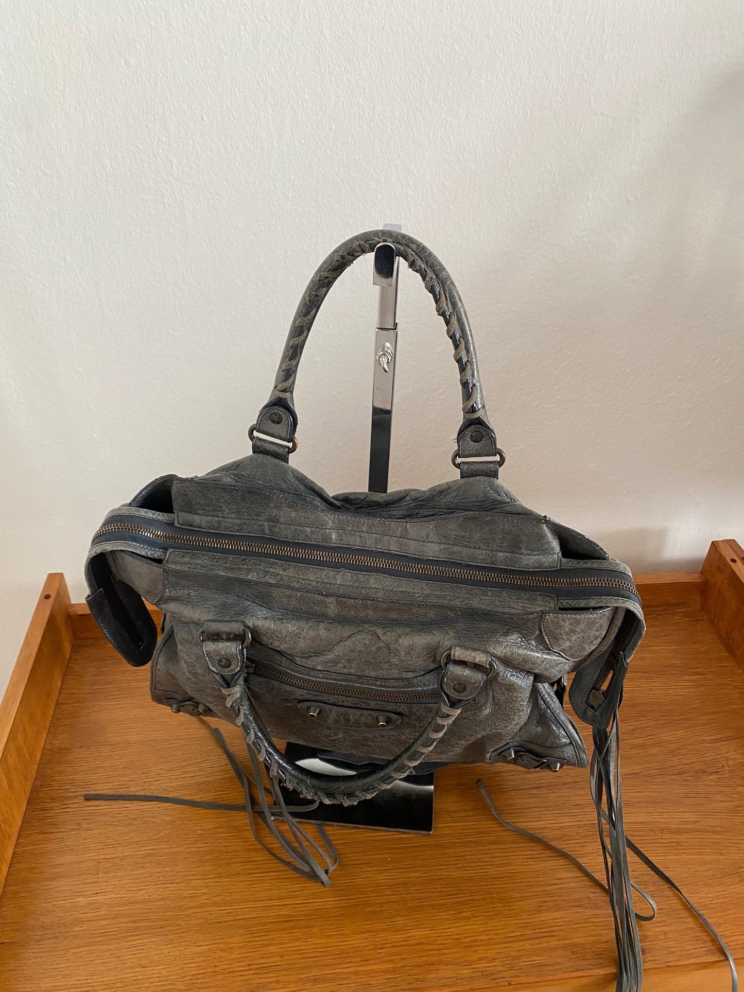 BALENCIAGA CITY BAG IN DARK GREY