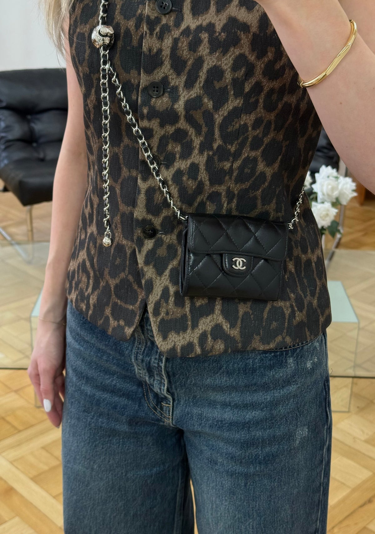 CHANEL MATELASSE QUILTED WALLET BLACK