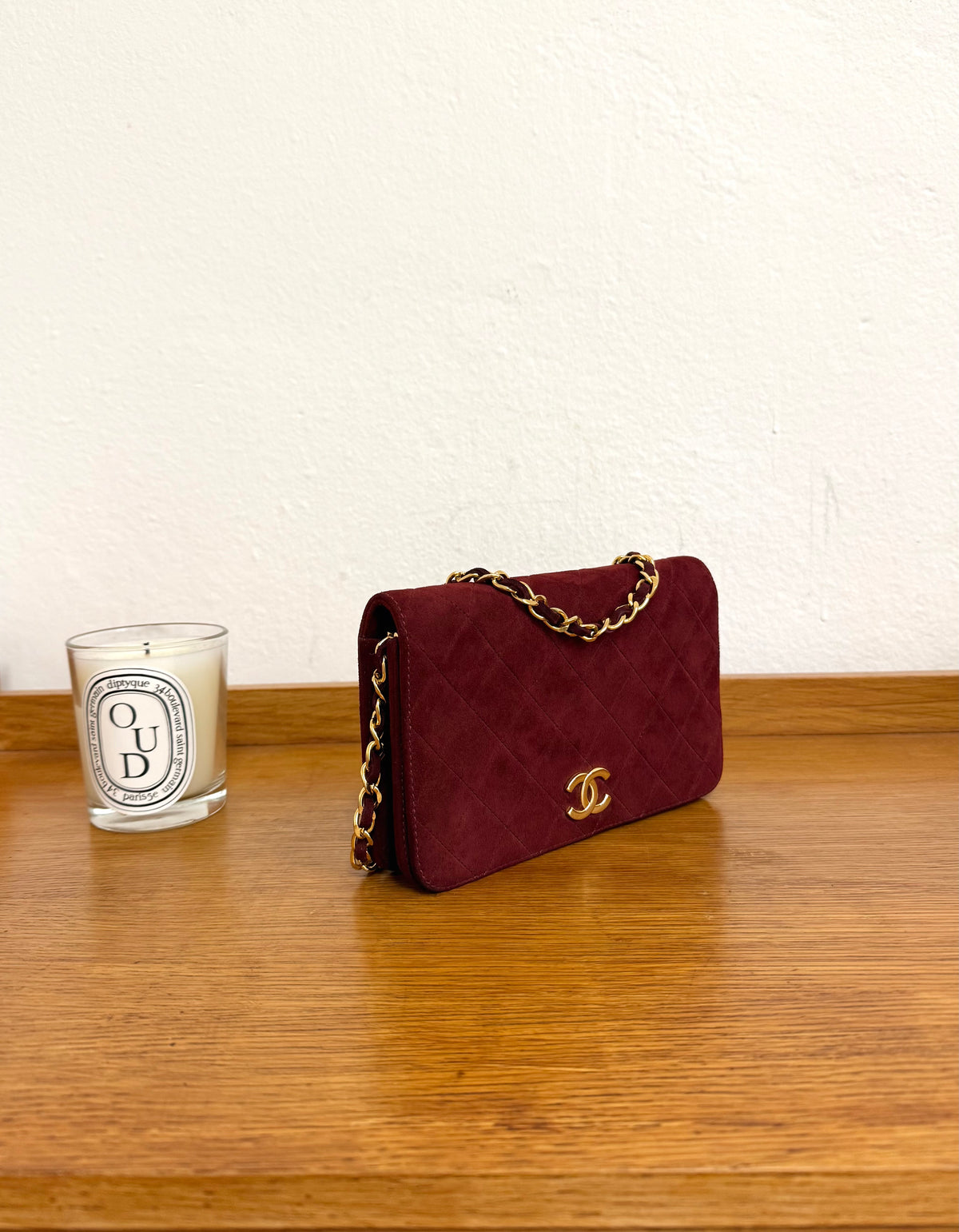CHANEL SUEDE BORDEAUX WOC