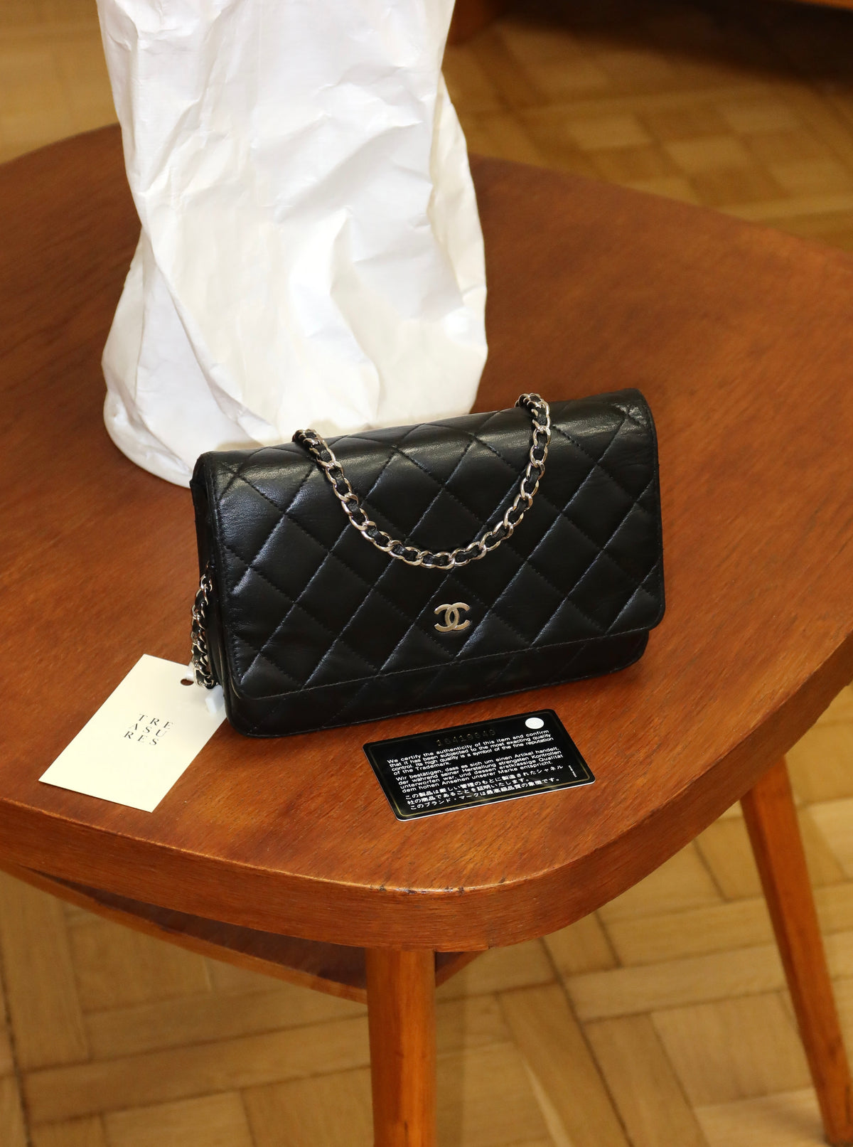 CHANEL WOC BLACK LAMBSKIN