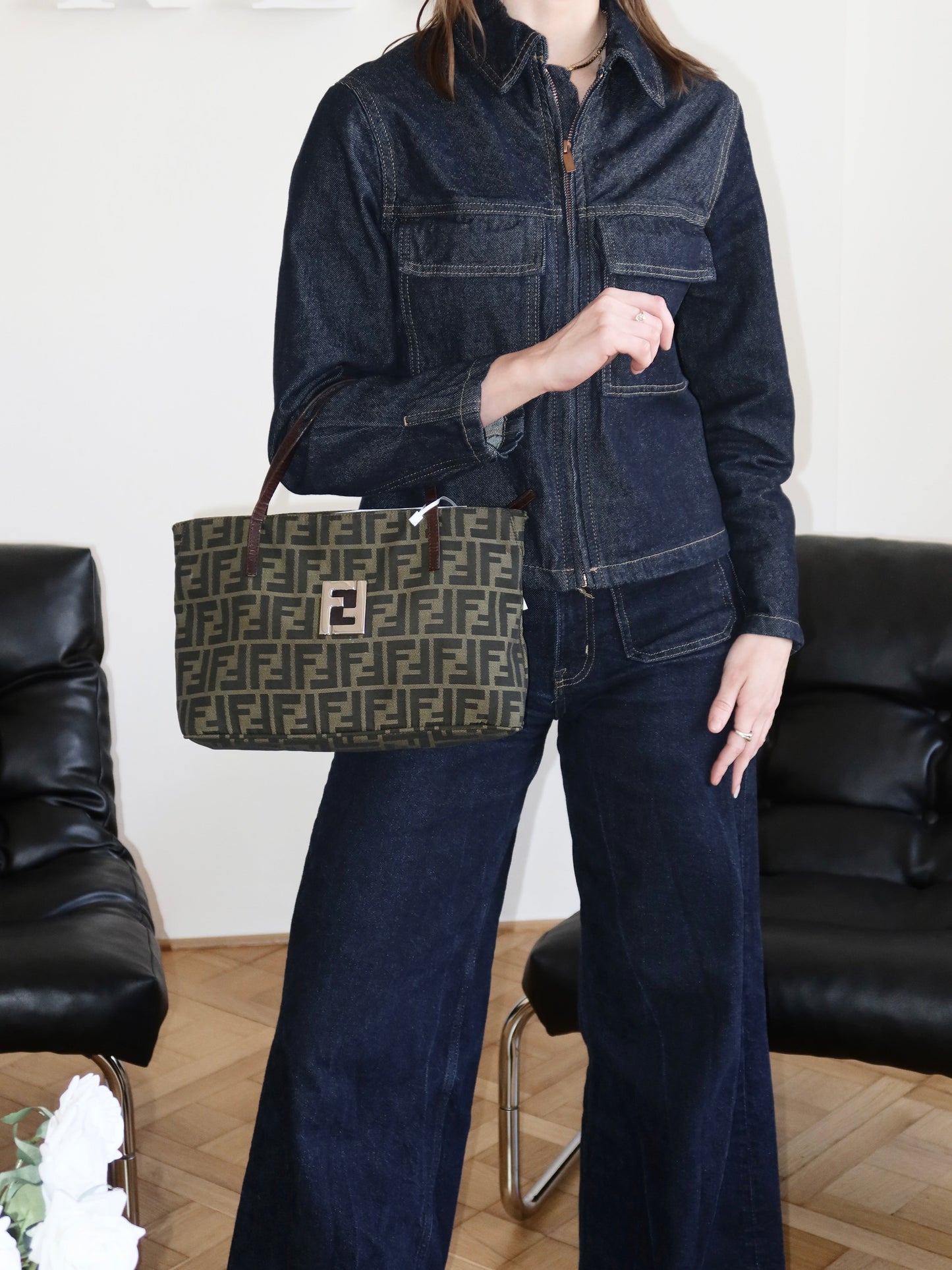 FENDI ZUCCA TOTE HANDBAG