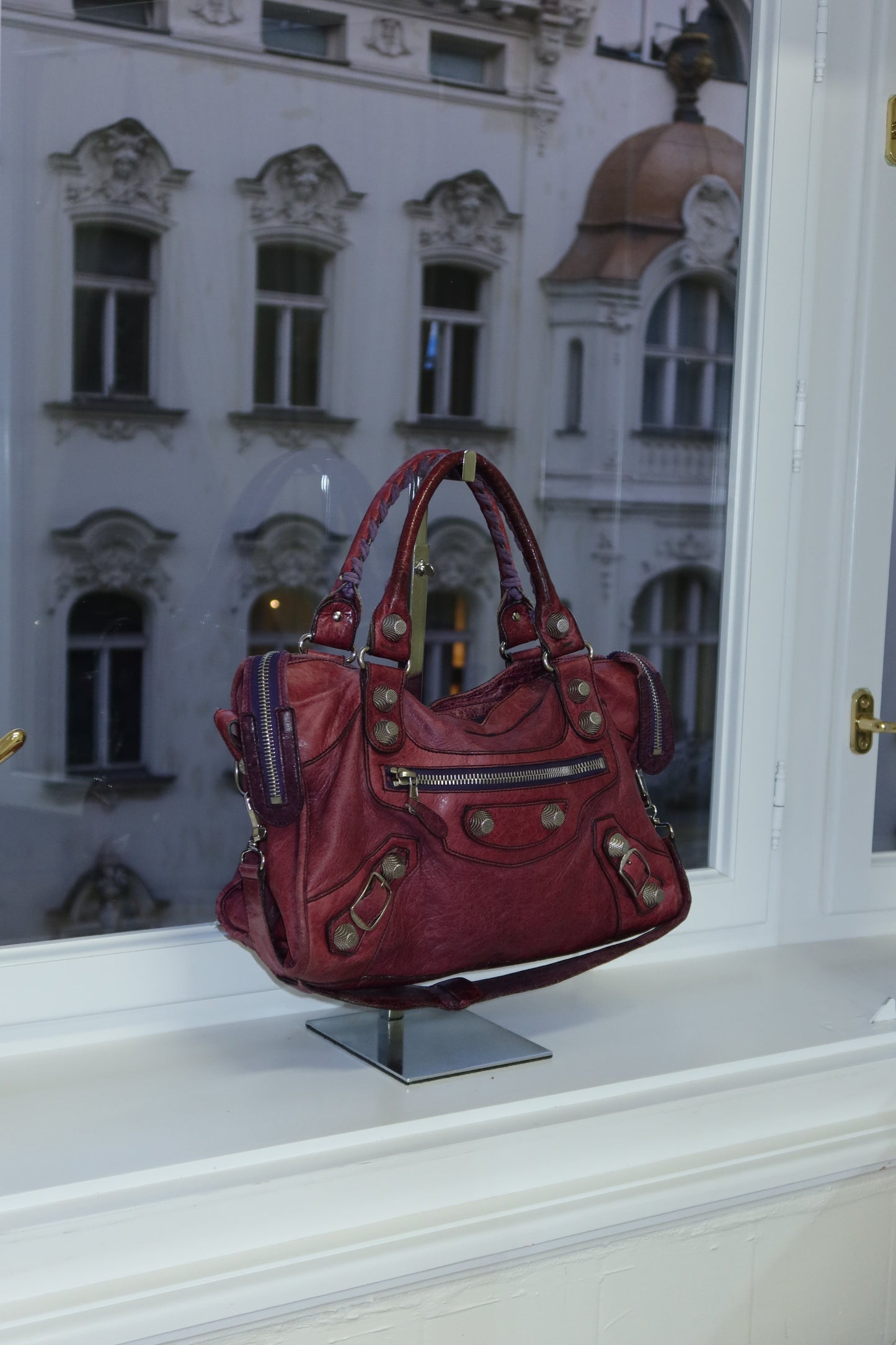 BALENCIAGA CITY BAG IN GRAPE