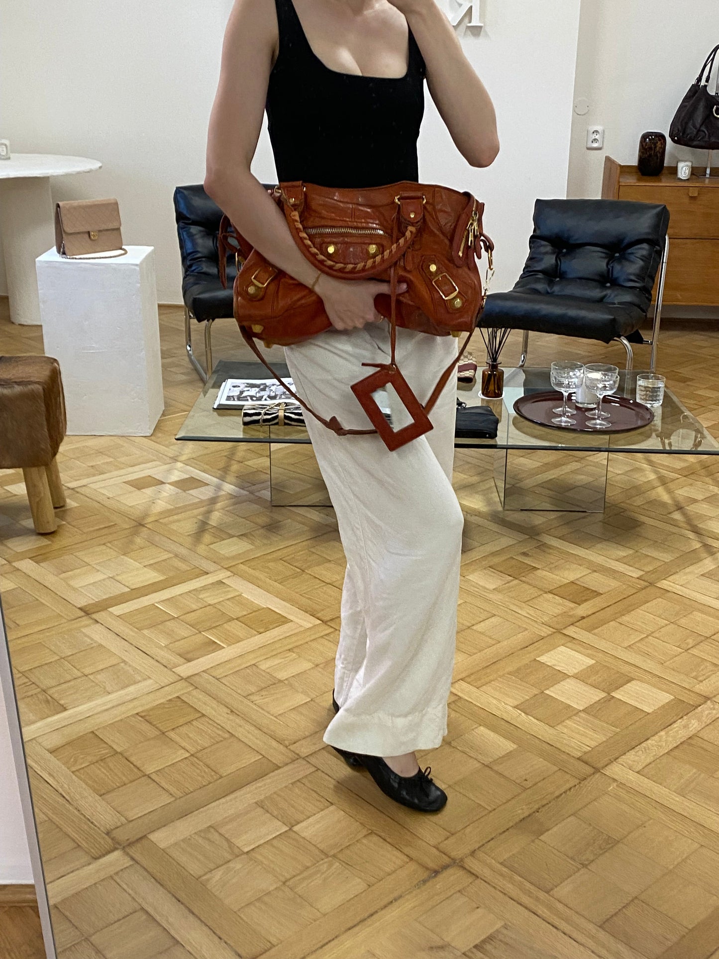 BALENCIAGA CITY BAG IN ORANGE