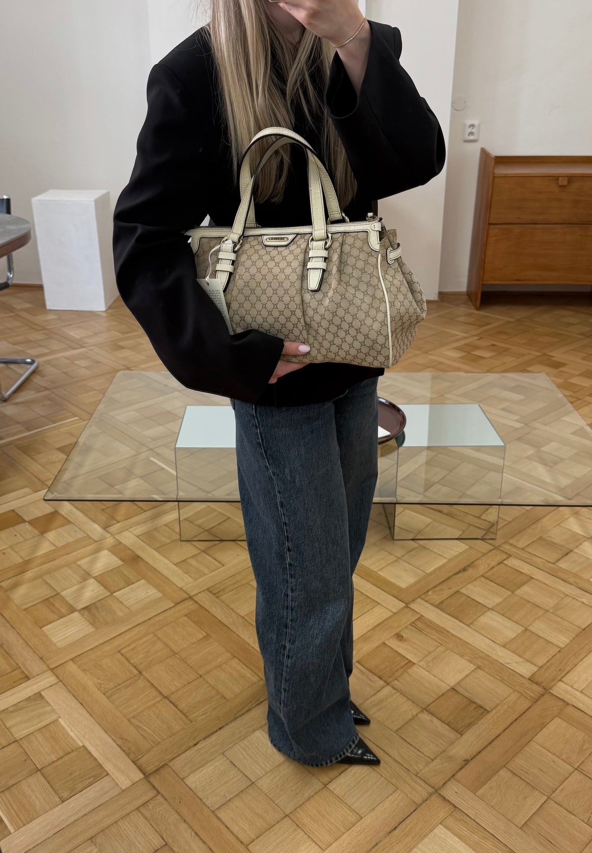 Celine Macadam Canvas Handbag