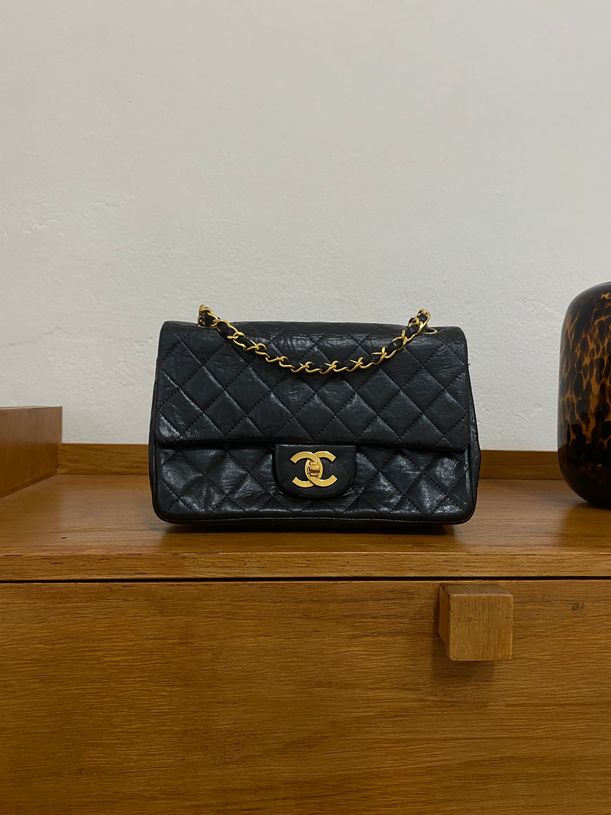 CHANEL REVERSE CC DOUBLE FLAP BAG