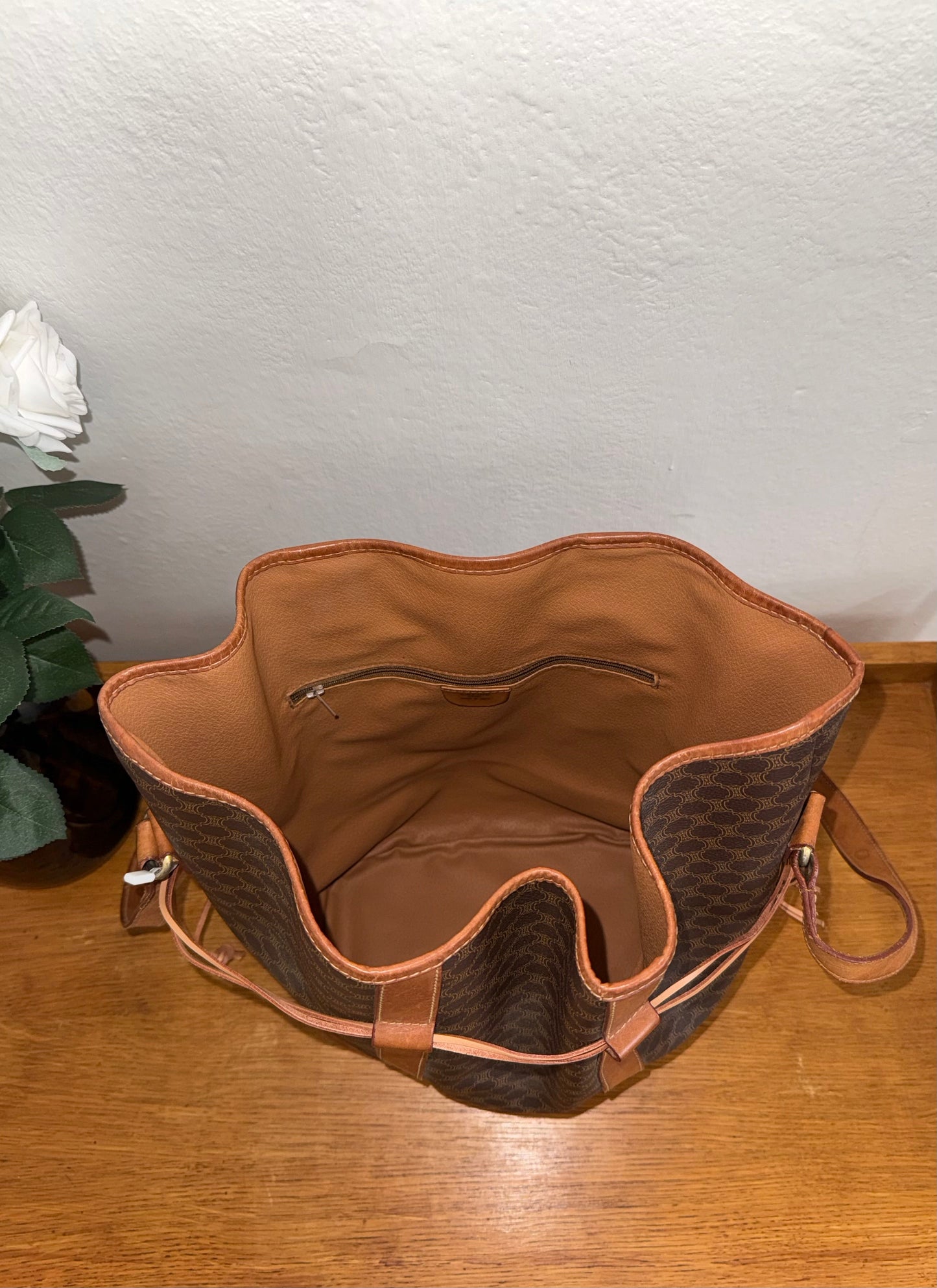CELINE MACADAM BUCKET BAG