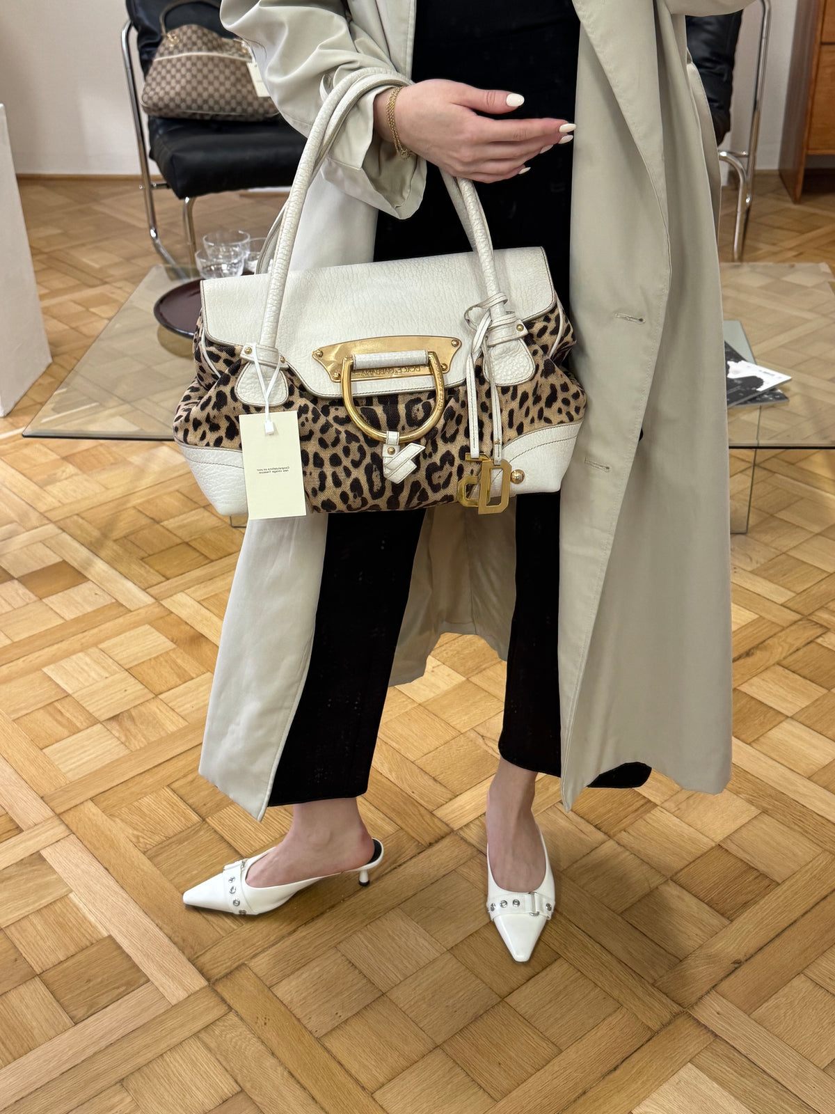 DOLCE & GABBANA LEOPARD SHOULDER BAG