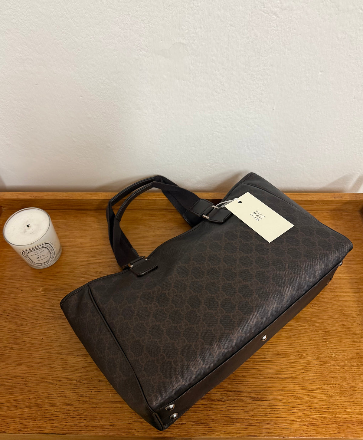 GUCCI GG MONOGRAM SHOPPER TOTE BAG