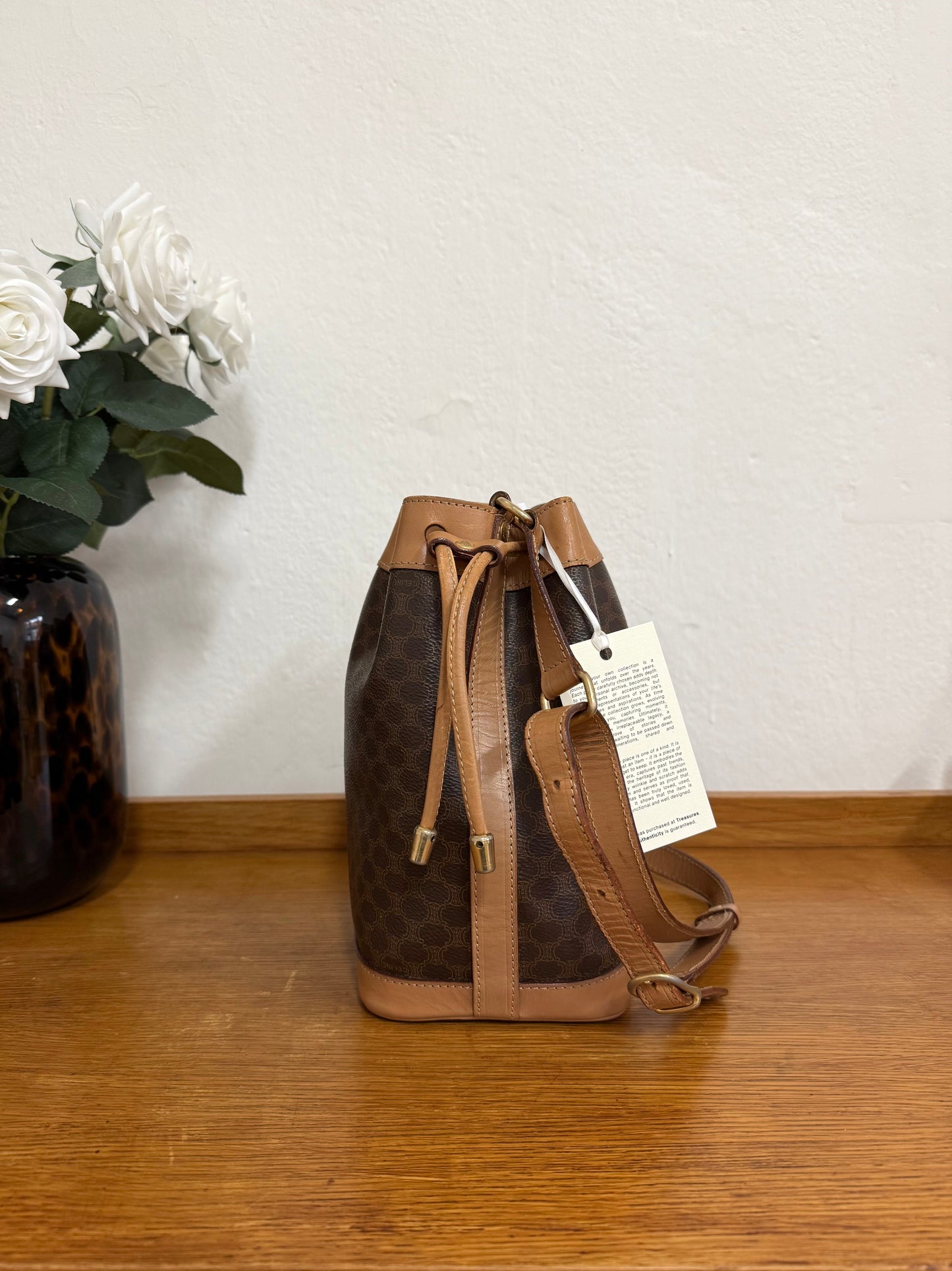 CELINE MACADAM BUCKET BAG & POUCH