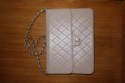CHANEL MOCHA LAMBSKIN SINGLE FLAP BAG