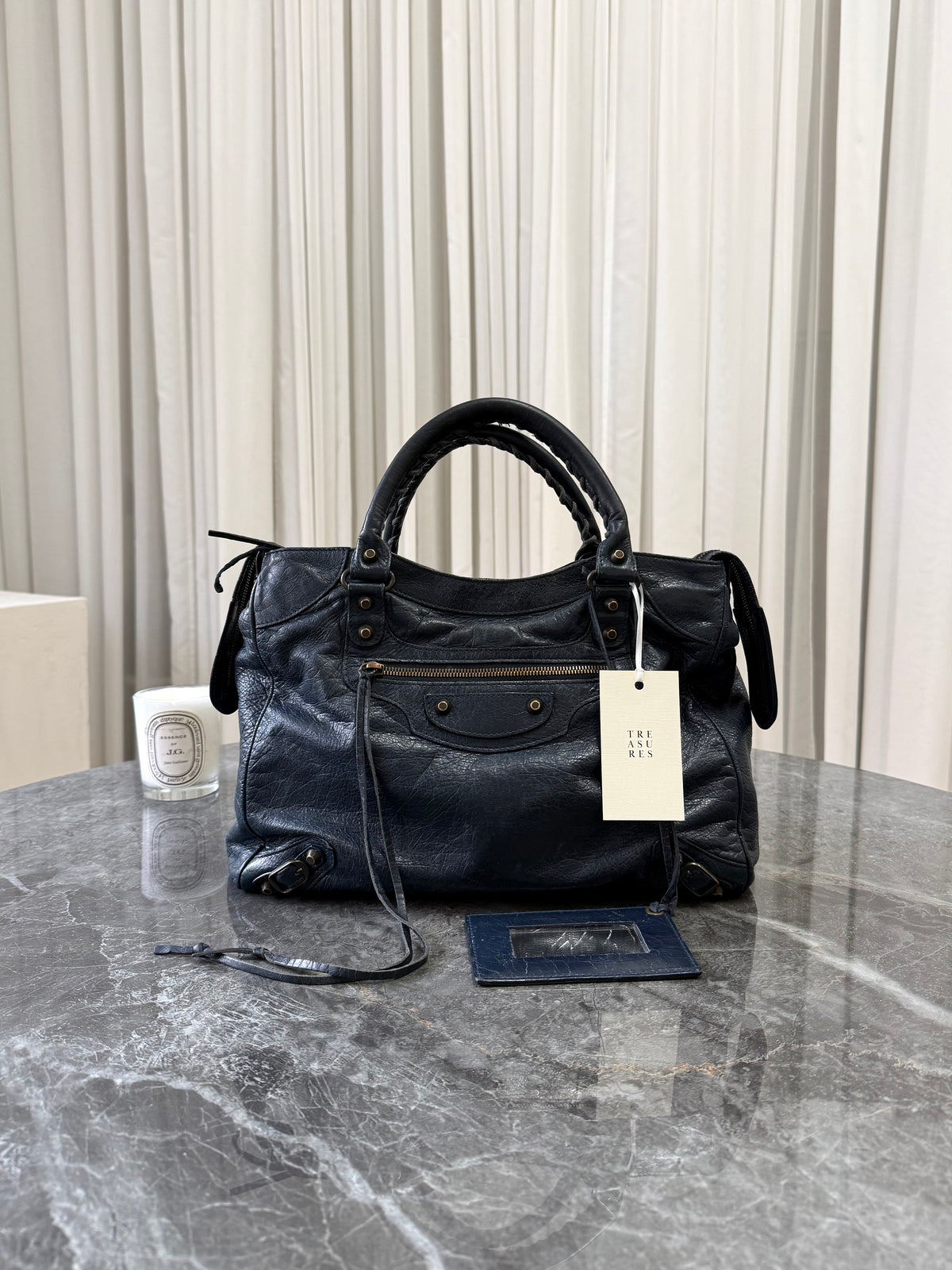 Balenciaga Velo bag in lambskin with brass hardware, photo 9