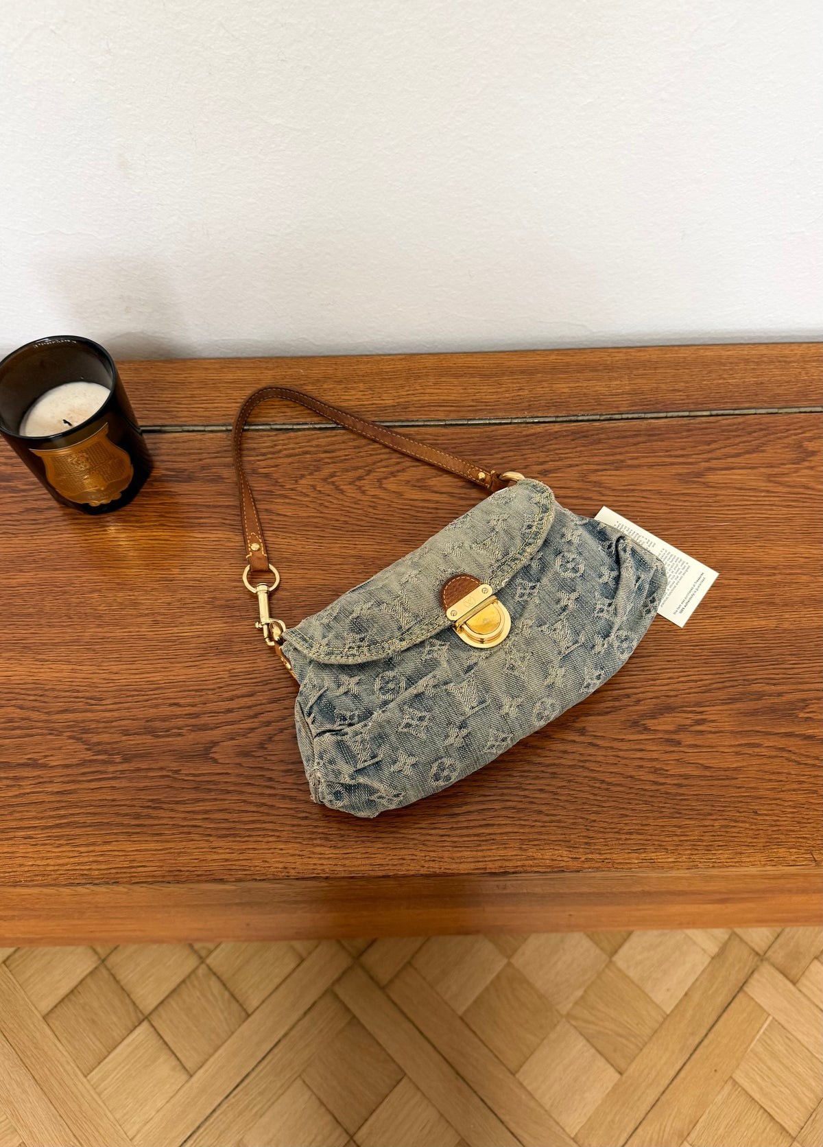 LV Monogram Denim Mini Pleaty