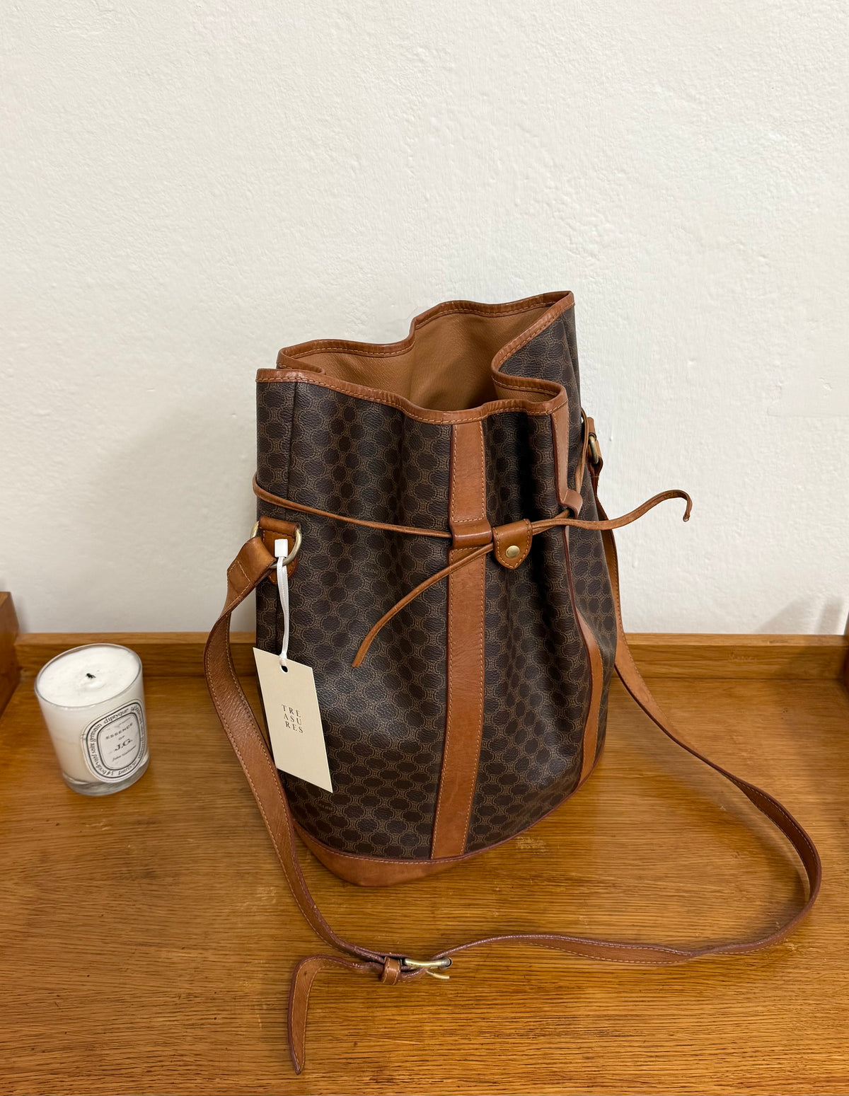CELINE MACADAM BUCKET BAG