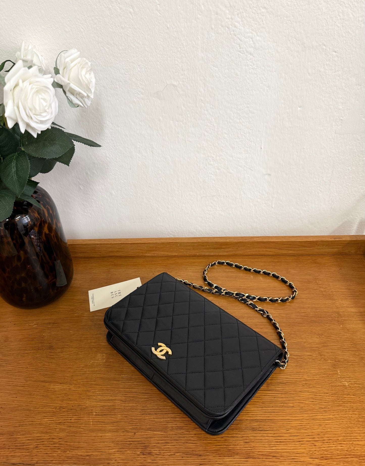CHANEL FULL FLAP LAMBSKIN BLACK