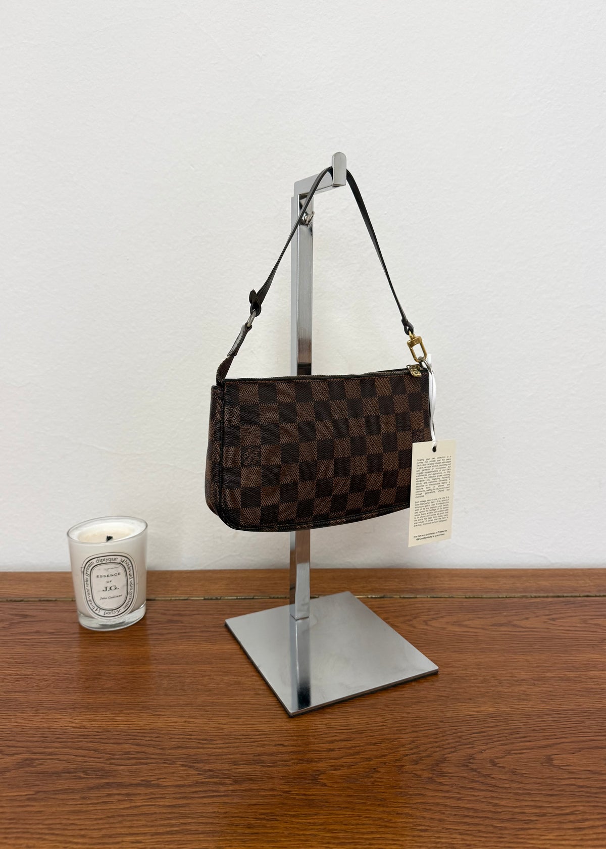 LV Pochette Damier Ebene Canvas