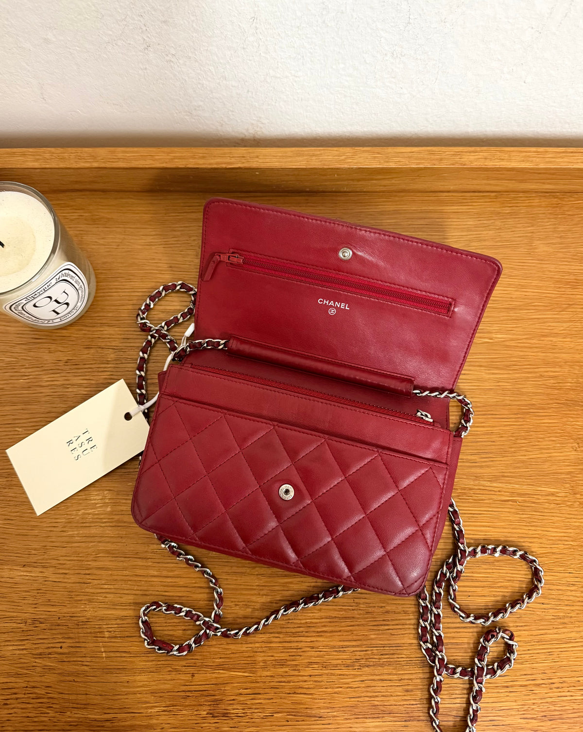 CHANEL WOC RED LAMBSKIN