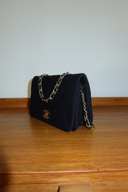 CHANEL BLACK WOC WALLET ON CHAIN