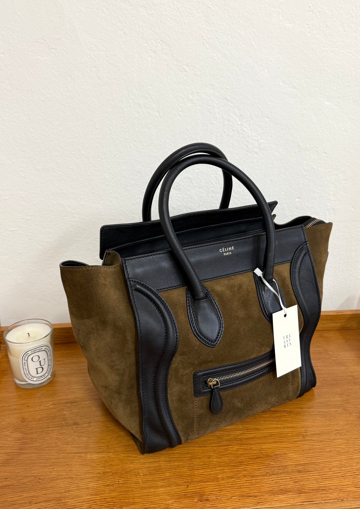CELINE LUGGAGE BY PHOEBE PHILO SUEDE BAG