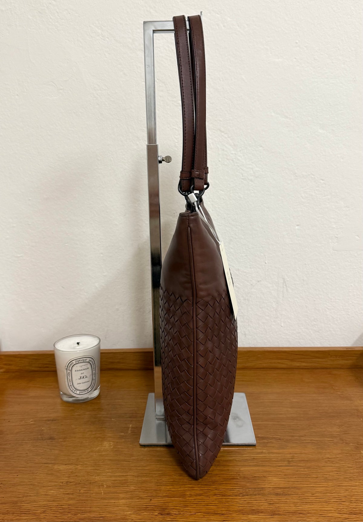 BOTTEGA VENETA INTRECCIATO SHOULDER BAG BROWN
