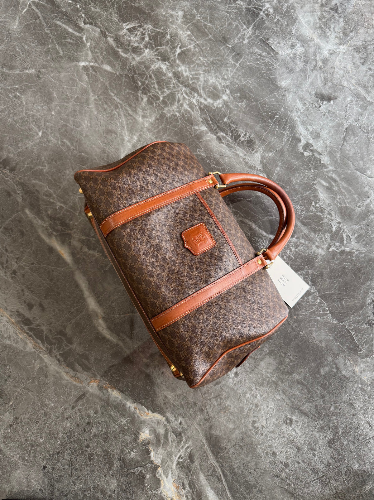 Vintage Celine Macadam duffle bag v monogram canvasu, foto 8
