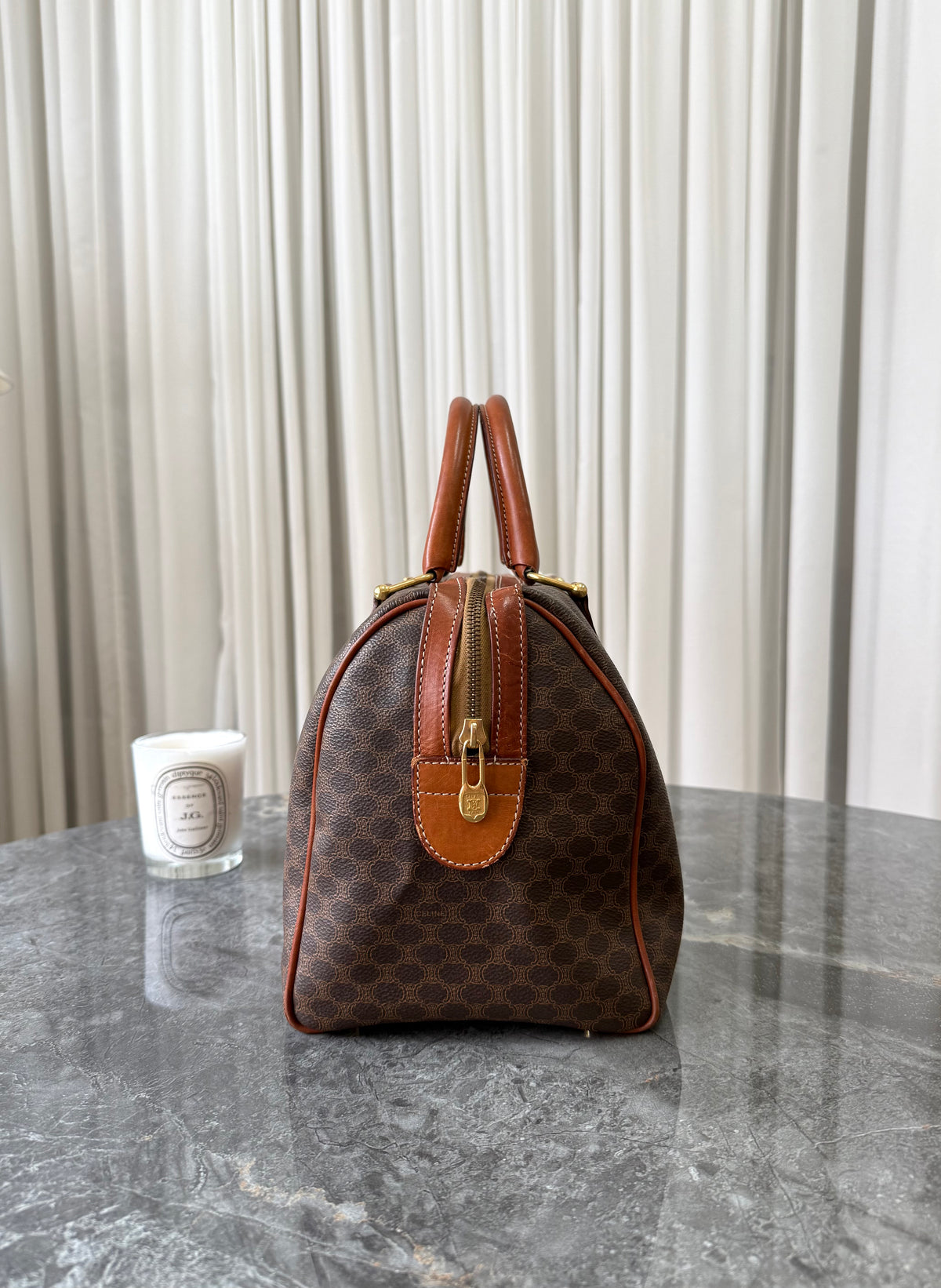 Vintage Celine Macadam duffle bag v monogram canvasu, foto 5