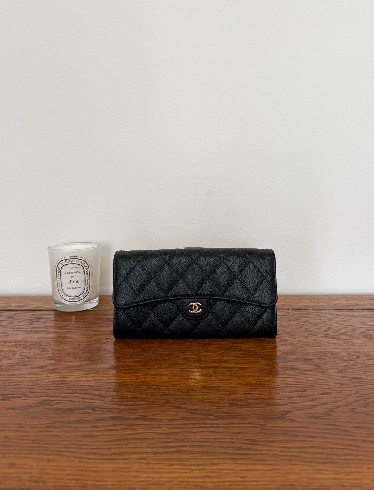 Chanel Classic Long Wallet Caviar Gold HW