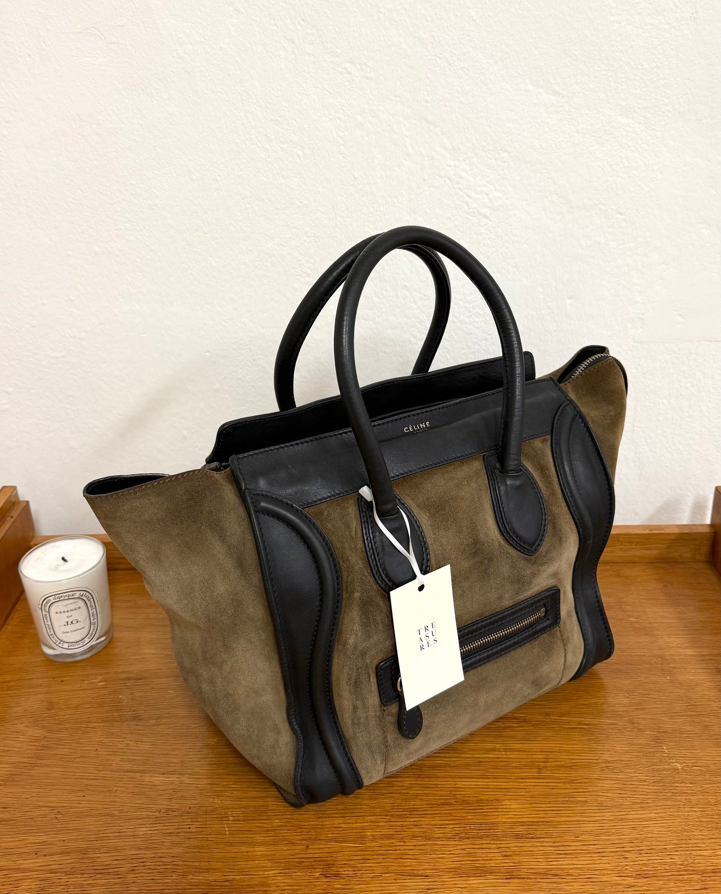 CELINE LUGGAGE BY PHOEBE PHILO SUEDE BAG