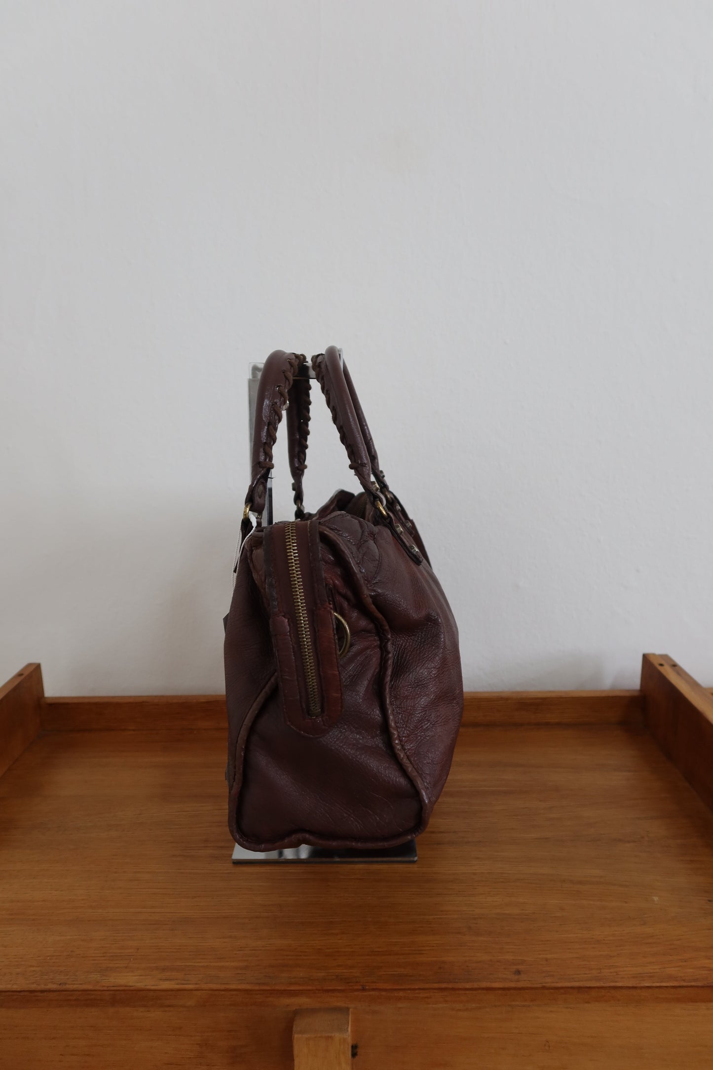 BALENCIAGA CITY BAG IN DARK BROWN