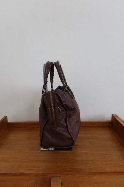 BALENCIAGA CITY BAG IN DARK BROWN