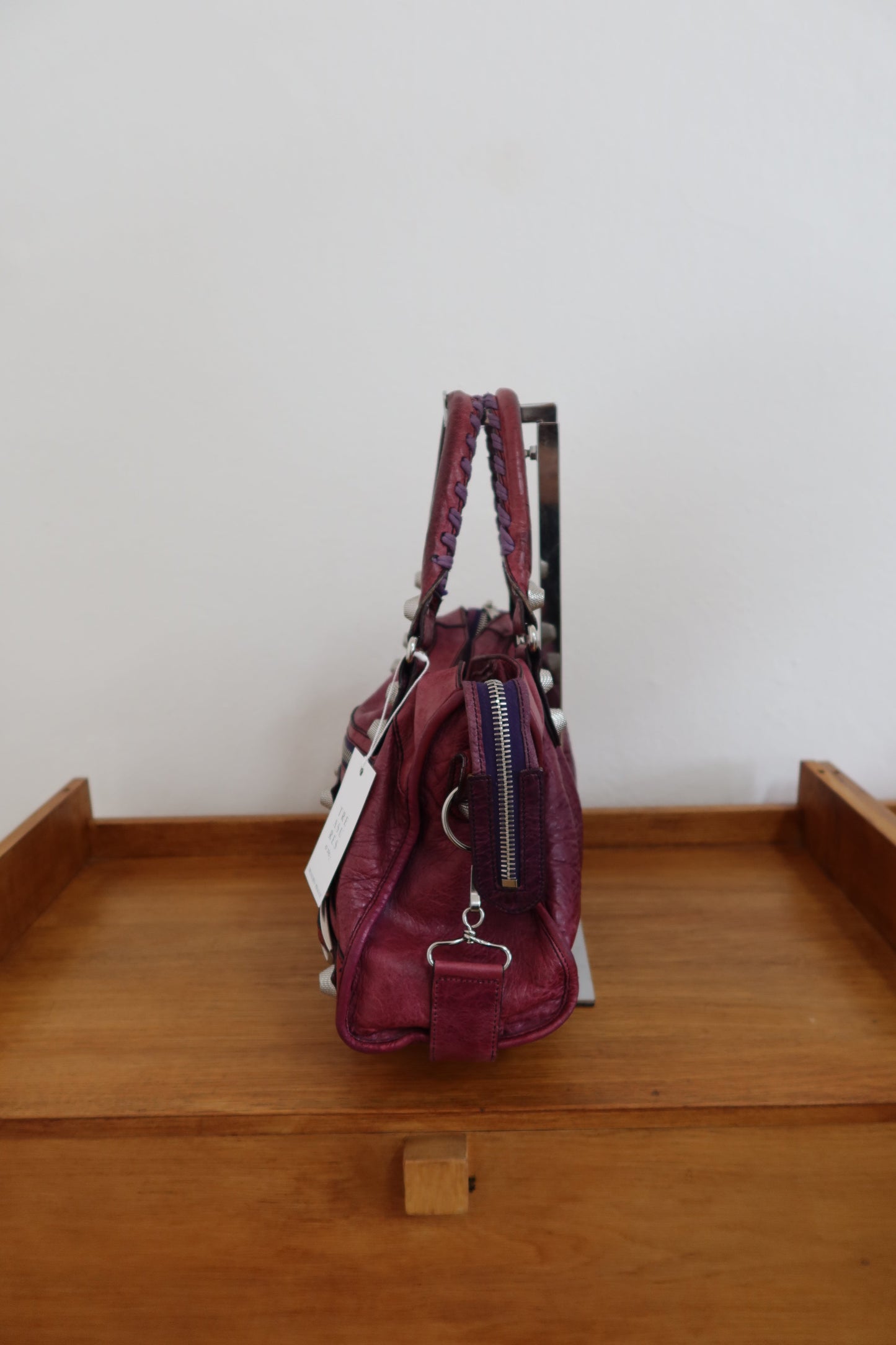BALENCIAGA CITY BAG IN GRAPE