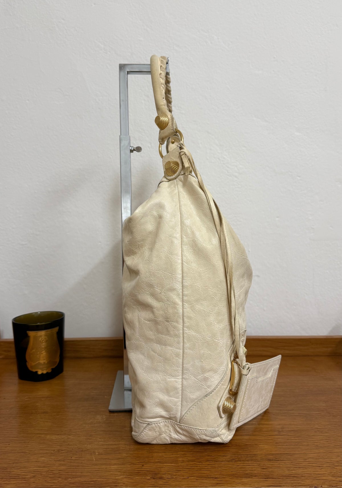 Vintage Balenciaga Day hobo bag ve světle žluté barvě, foto 9