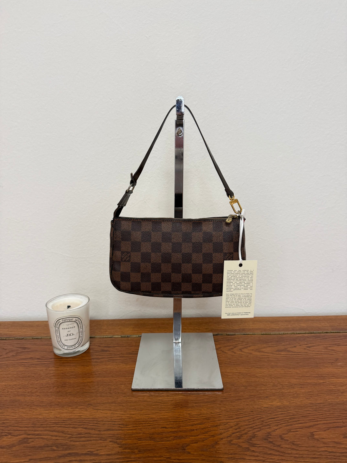 LV Pochette Damier Ebene Canvas