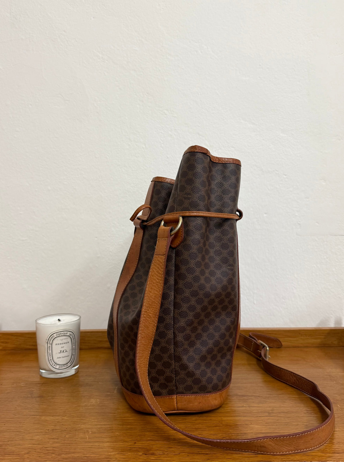 CELINE MACADAM BUCKET BAG