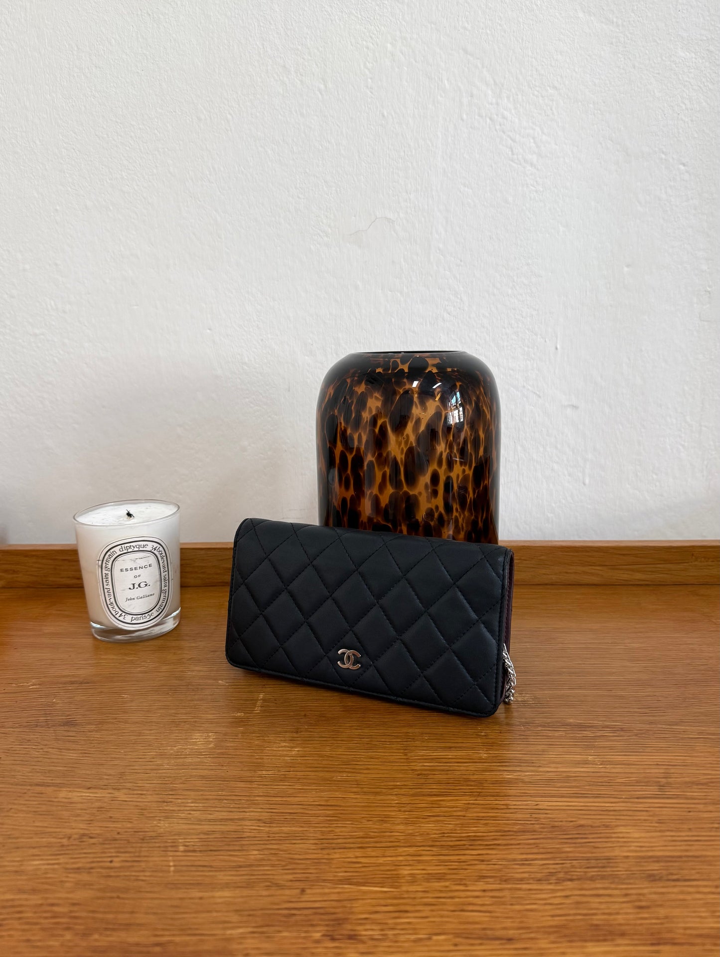 CHANEL CLASSIC LONG WALLET LAMBSKIN BLACK