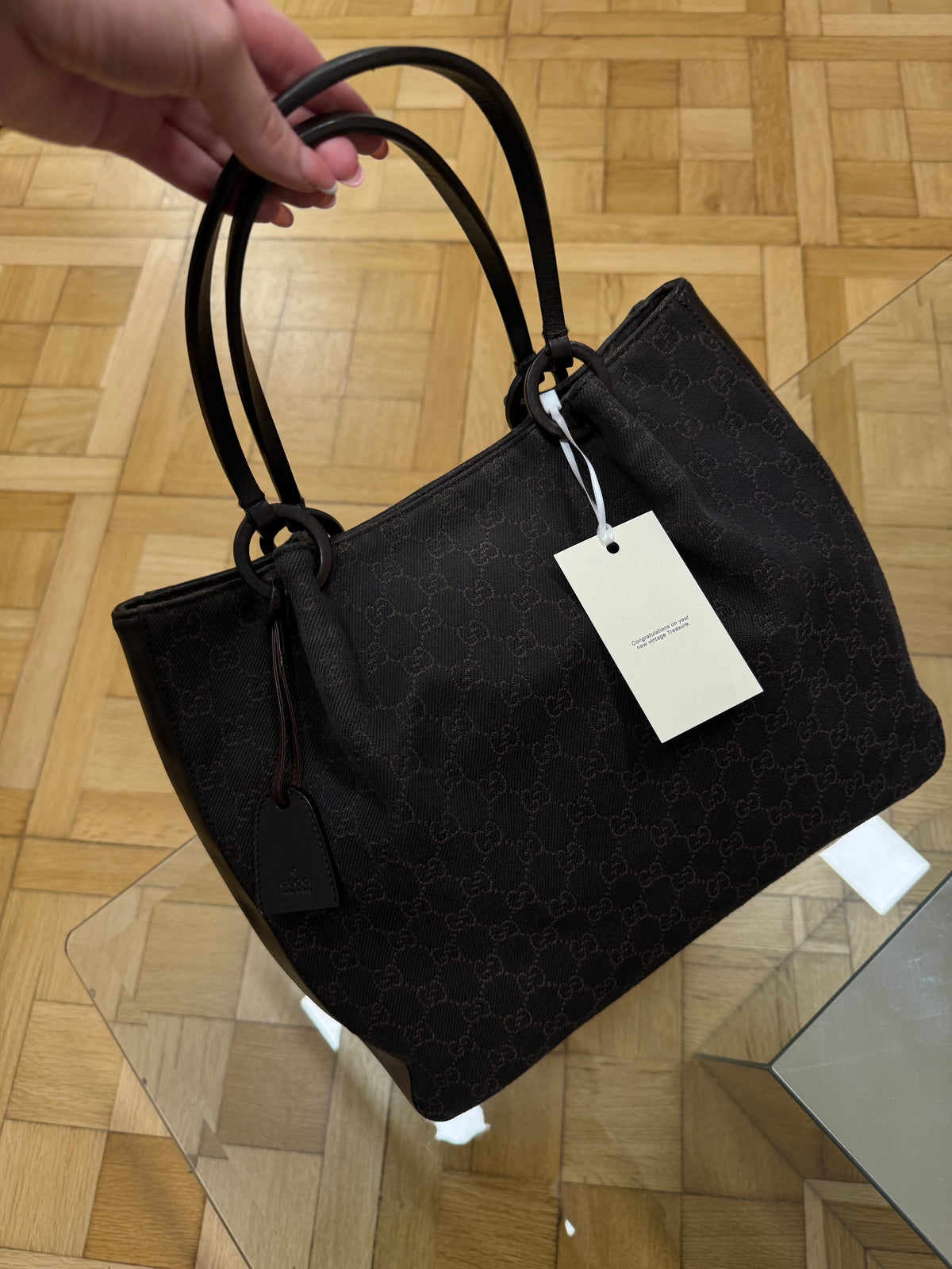 GUCCI GG SHOULDER BAG BLACK & POUCH TOM FORD ERA