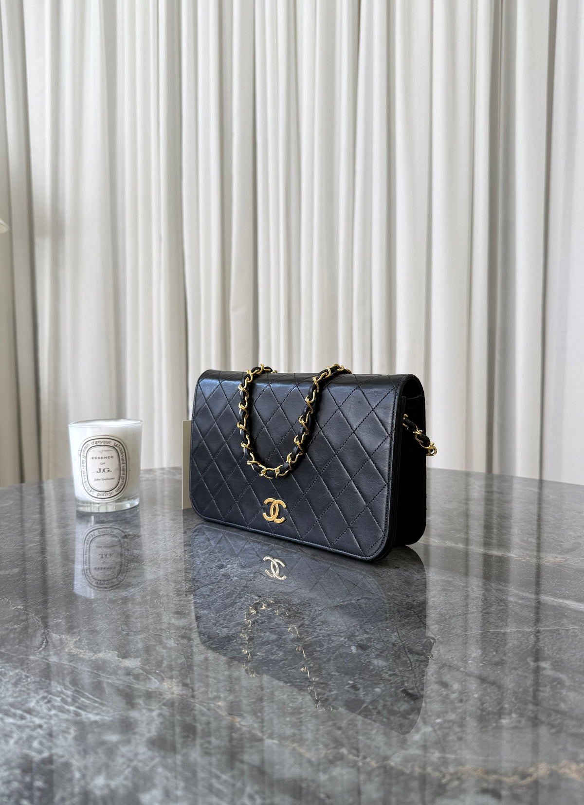 Chanel Black Timeless Classic Single Flap Lambskin 24K Gold HW
