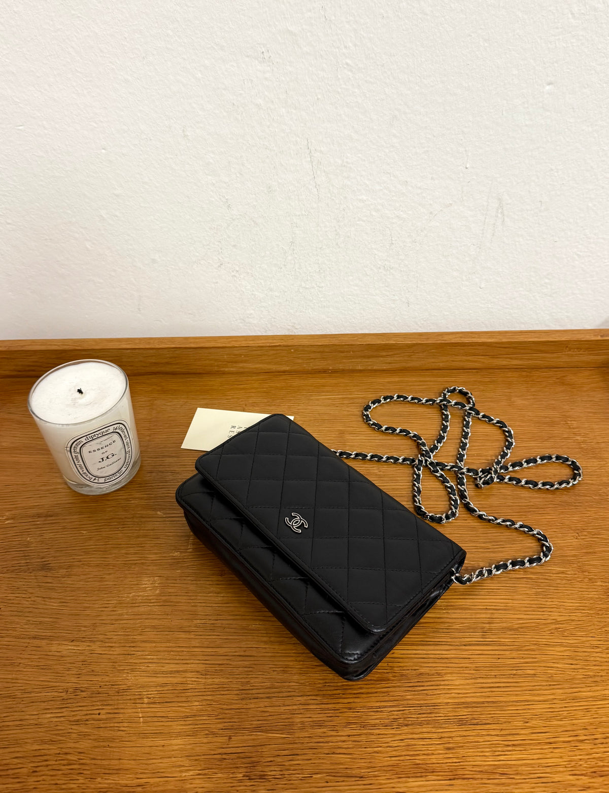CHANEL WOC BLACK LAMBSKIN