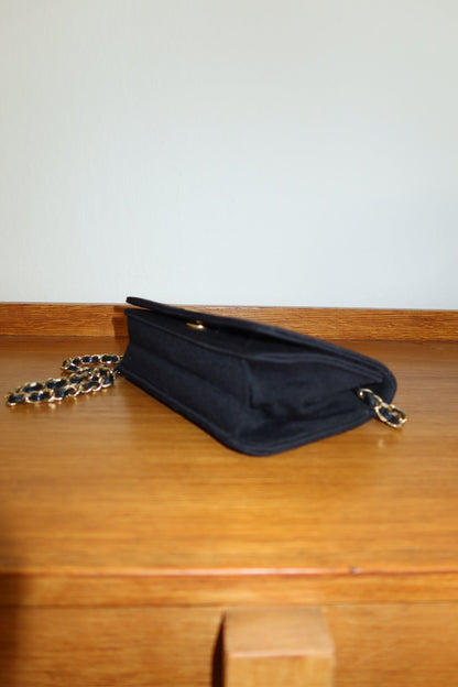 CHANEL BLACK WOC WALLET ON CHAIN
