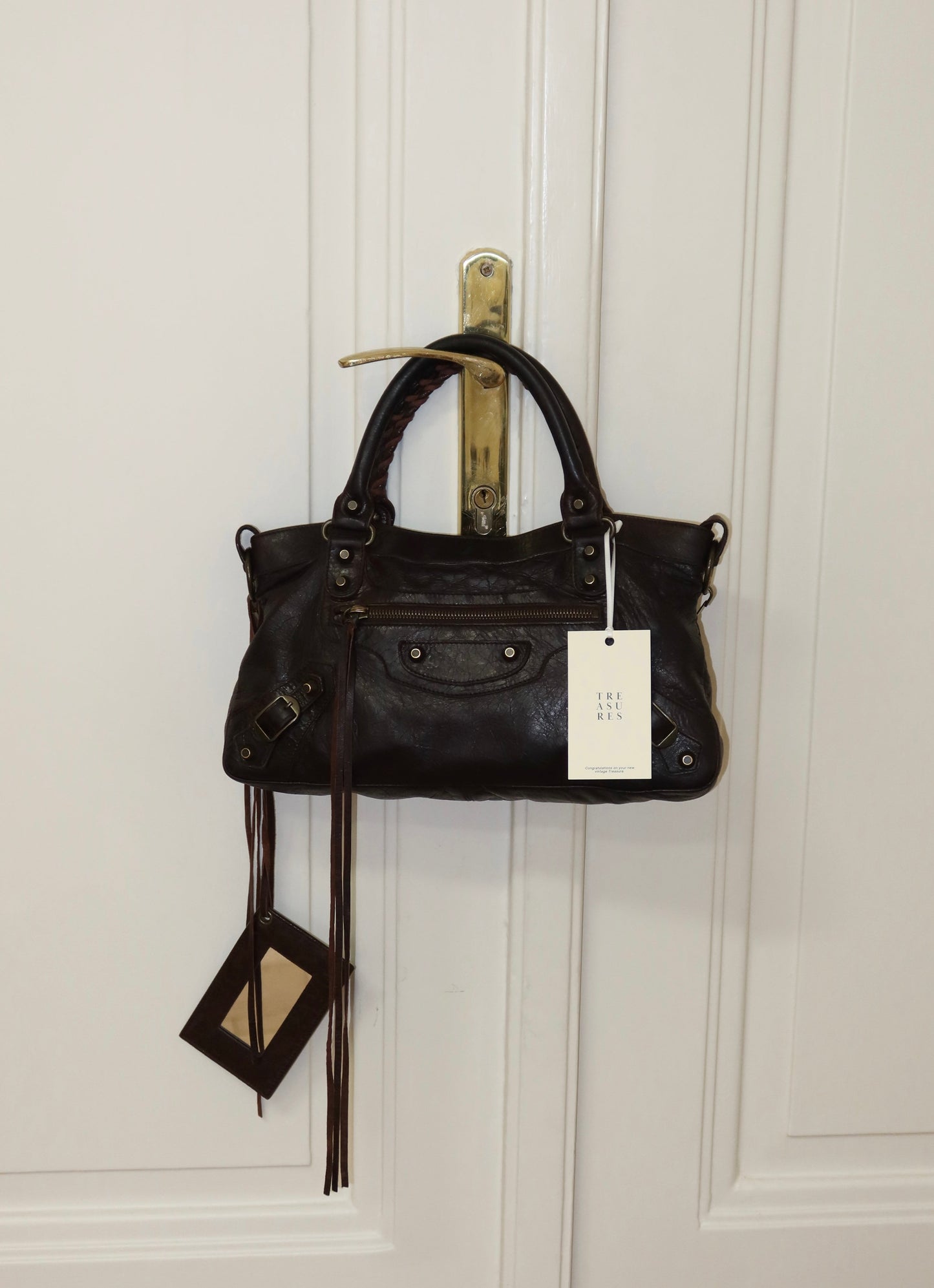 BALENCIAGA FIRST “SMALL CITY” BAG BROWN